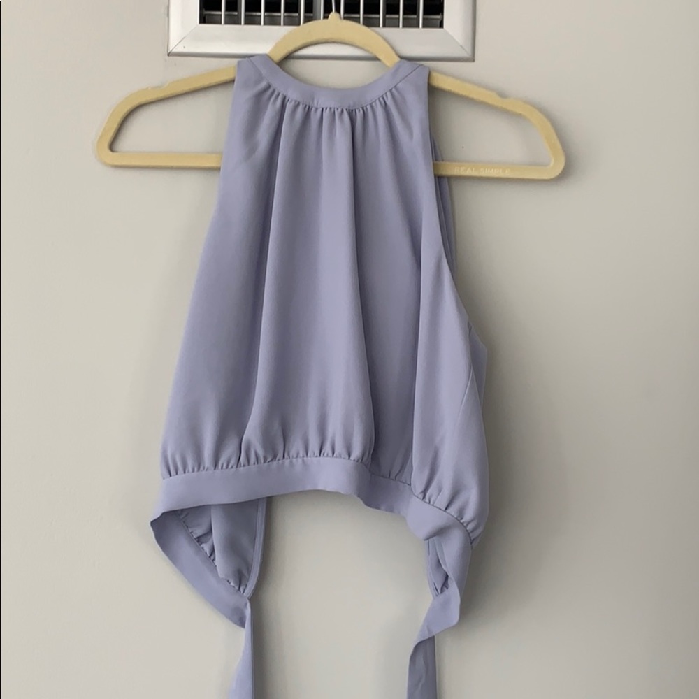 Wilfred light periwinkle cropped blouse